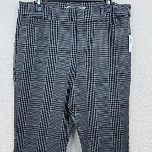 Old Navy Womens Pixie Flare High Rise Tartan Plaid Trouser Pants Sz. 14 NEW - Picture 3 of 12